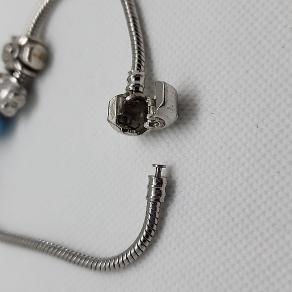 Silver Tone Multi Charm Bracelet - Picture 6 of 7